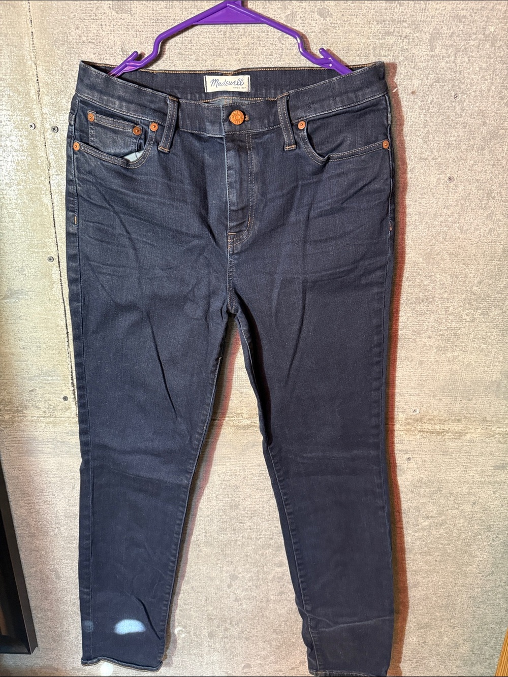 Madewell Skinny Jeans in Dark Indigo Wash